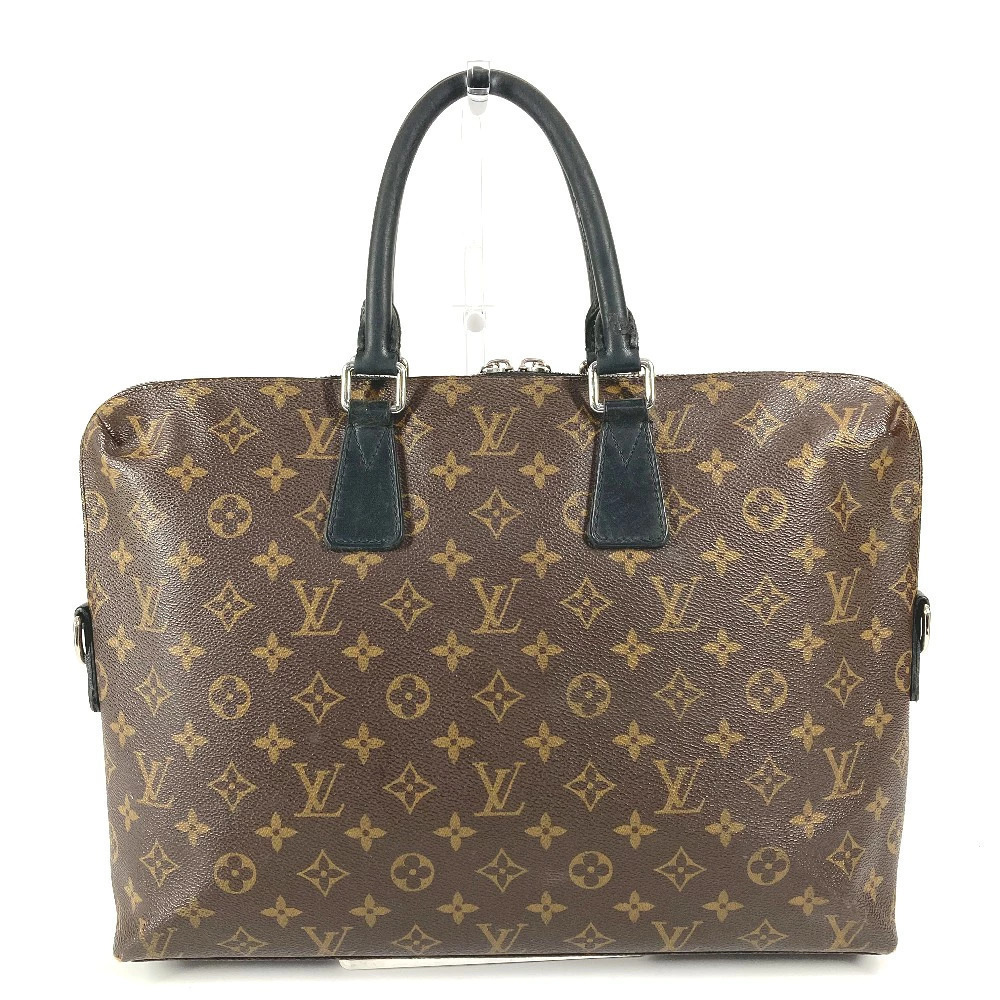 Louis Vuitton PDJ Macassar Bag Jour Handbag Business Port Brown Document Brown